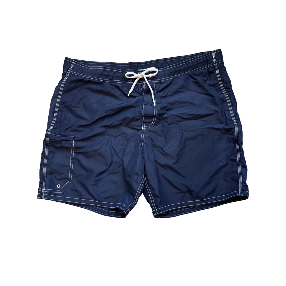 Gap‎ 60's style Boardshort Mens XL Navy Blue 8 Inch Inseam Swim Trunks Nylon